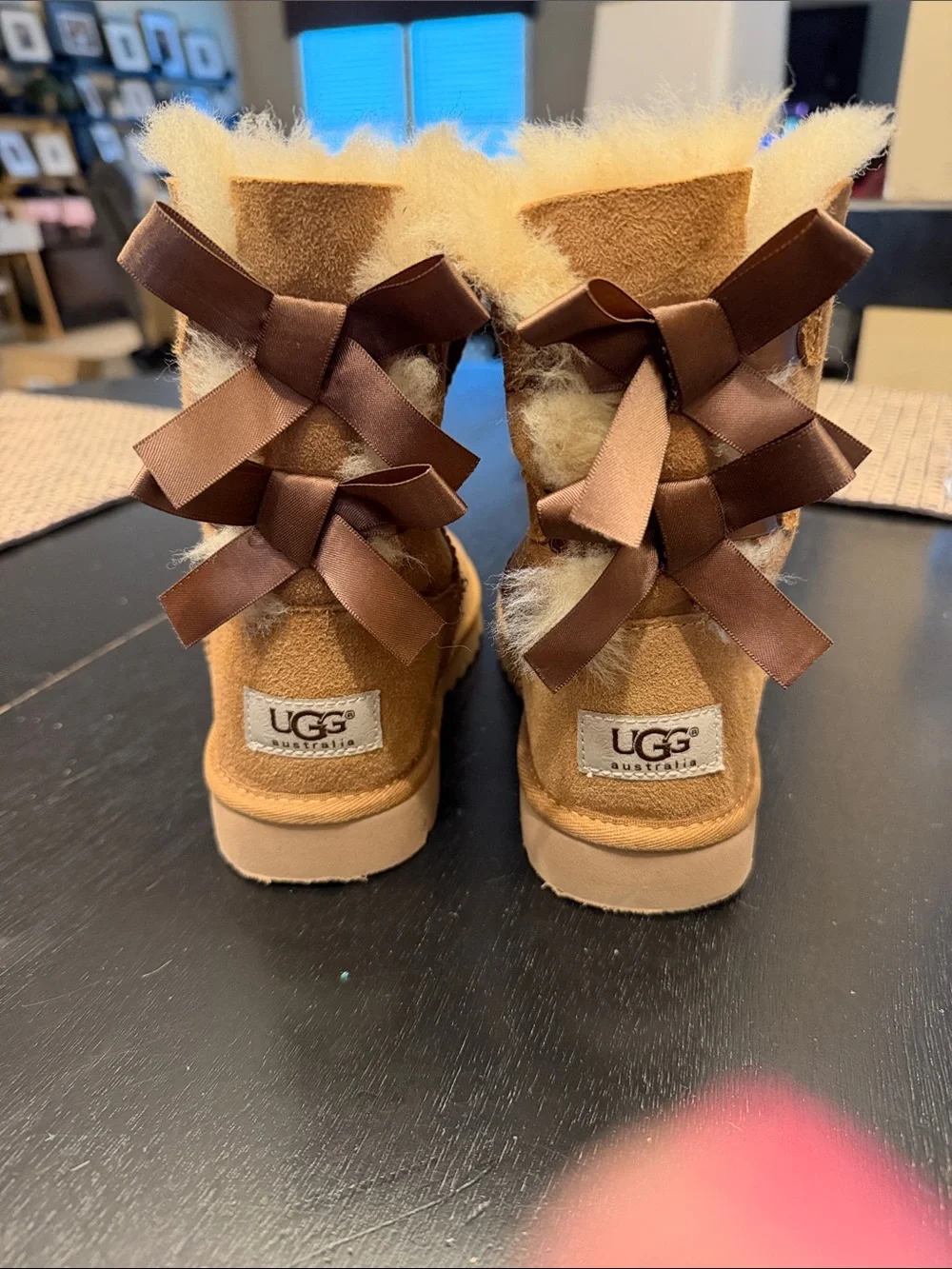 UGG Kids Chestnut Suede Shearling Boots
